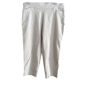 APT 9 Womens Pants 14P Beige Cropped Ankle Straight Leg Casual‎ Office